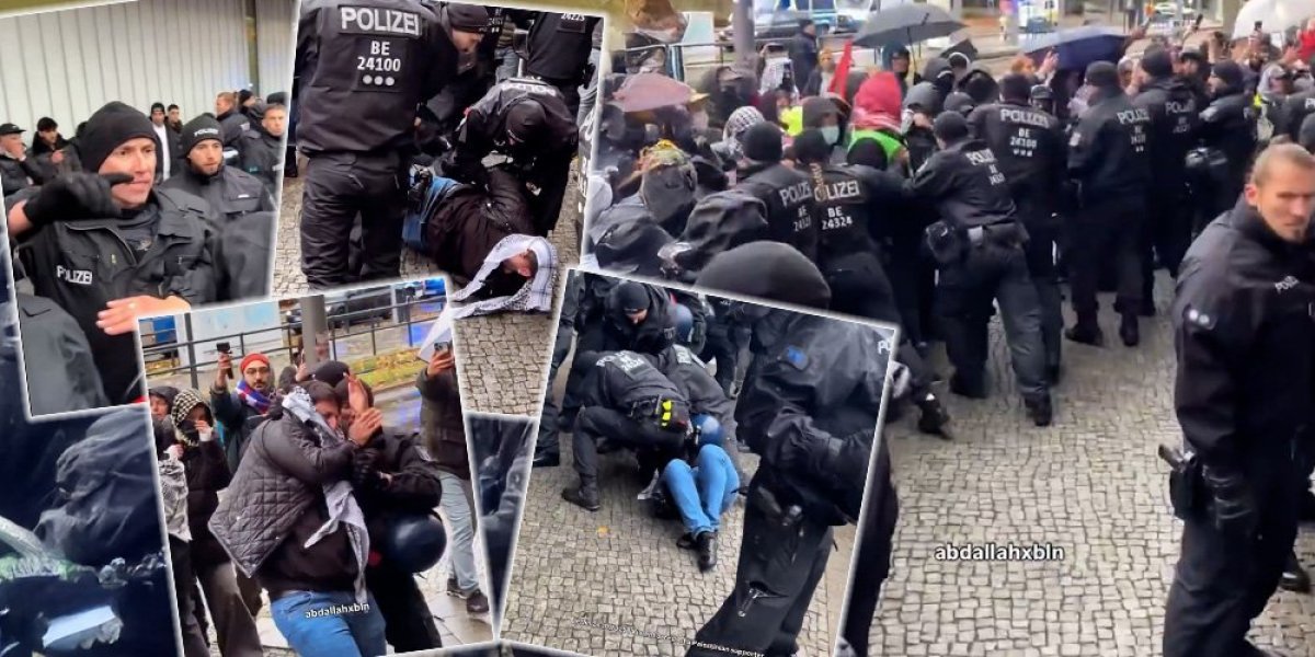 Evo kako to rade Nemci: Policija golim rukama rasturila protest u Berlinu! (FOTO/VIDEO)
