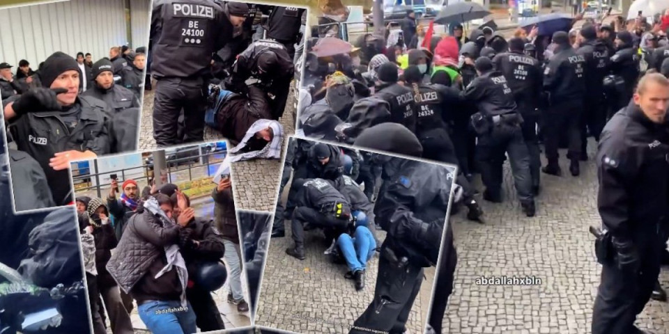 Evo kako to rade Nemci: Policija golim rukama rasturila protest u Berlinu! (FOTO/VIDEO)