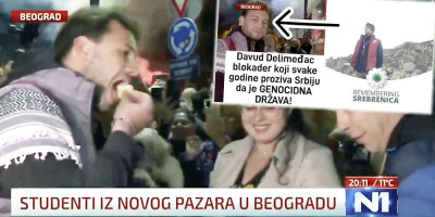 Kolone zgubidana koji malo peške, malo kombijima "hodaju" do Novog Sada, u Beogradu je sinoć dočekala manja grupa blokadera.