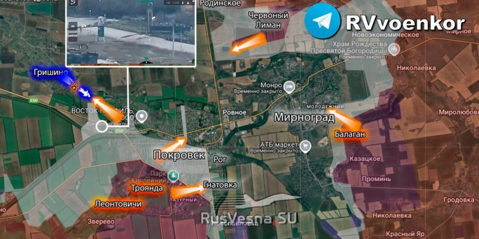 (MAPA) Pogledajte šta se dešava u Pokrovsku, Putinov poziv je sada mnogo jasniji: Katastrofa Ukrajine u jednoj slici