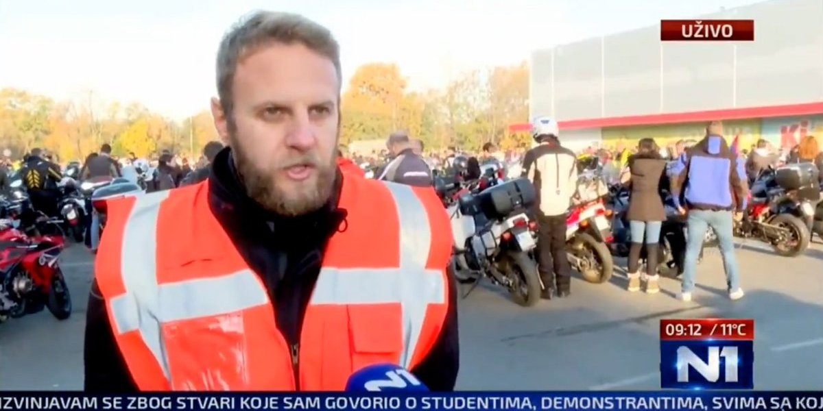 Cirkus na antisrpskoj N1: Bajker umesto saosećanja, pokazao elementarno neznanje (VIDEO)
