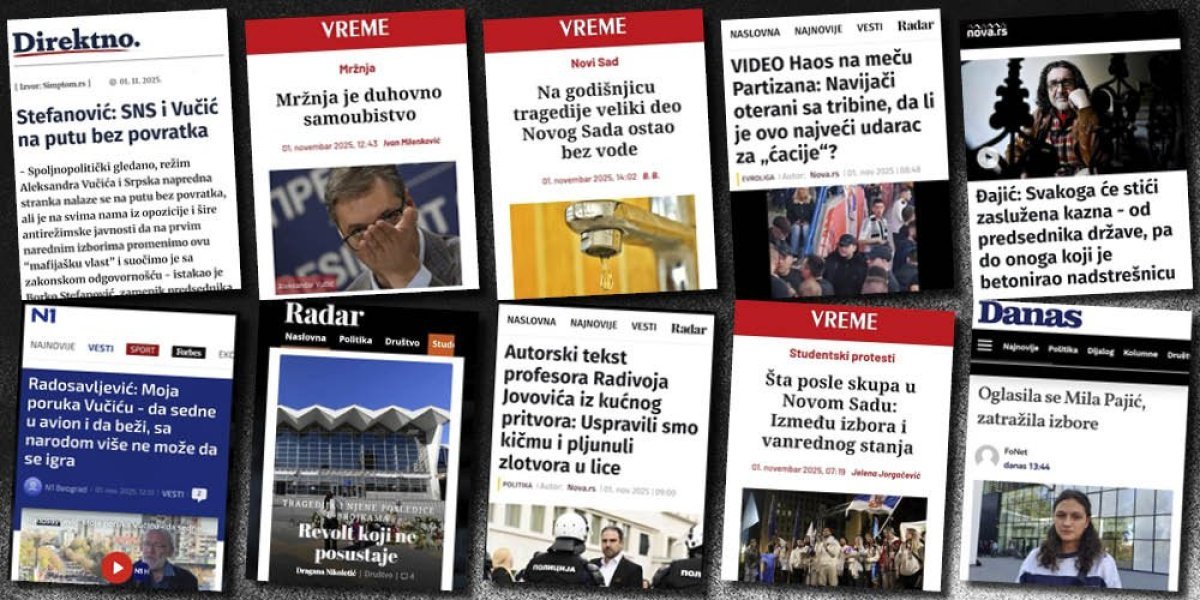 Dno dna - Kolaž mržnje: Pogledajte kako tajkunski mediji ''žale za žrtvama''