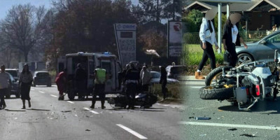 Na magistralnom putu Požega – Užice, u blizini restorana "Potkovica", danas je došlo do saobraćajne nezgode u kojoj su učestvovali motocikl i putnički automobil.