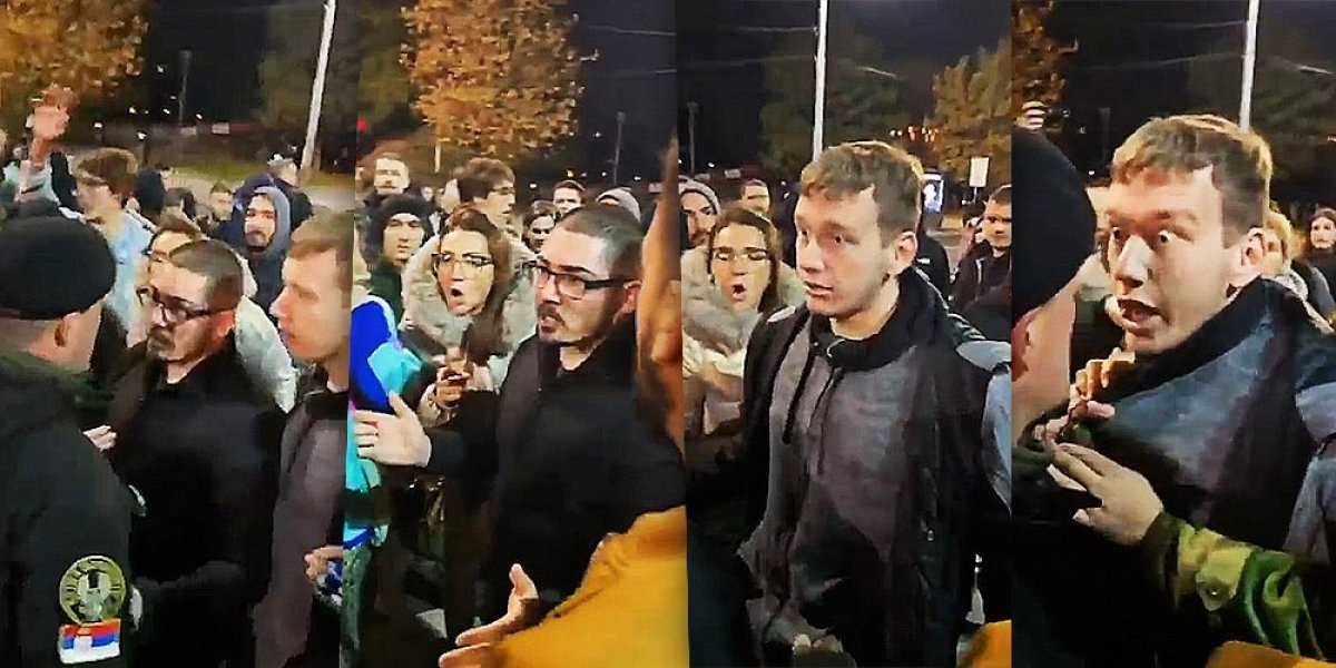 Tuča među blokaderima: "Veteran" uhvatio "nobelovca" za kragnu - snimak sve pokazuje (VIDEO)