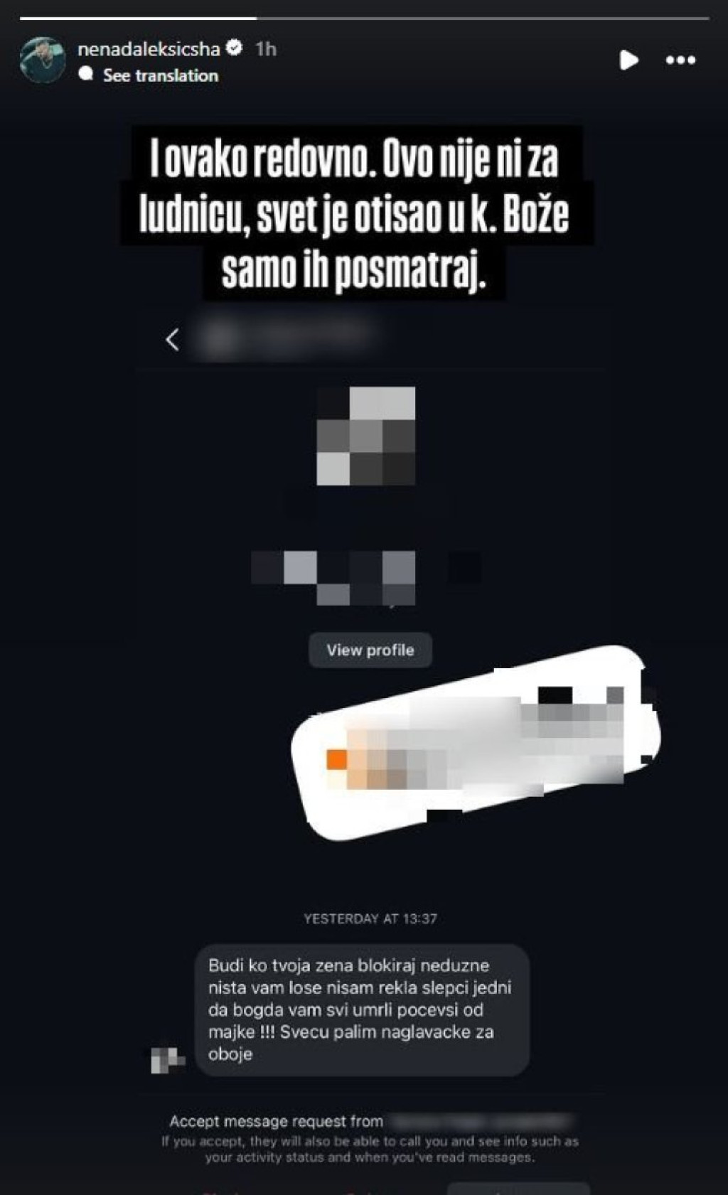 "Da Bog da vam svi umrli": Ša dobio jezive preteće poruke (FOTO)