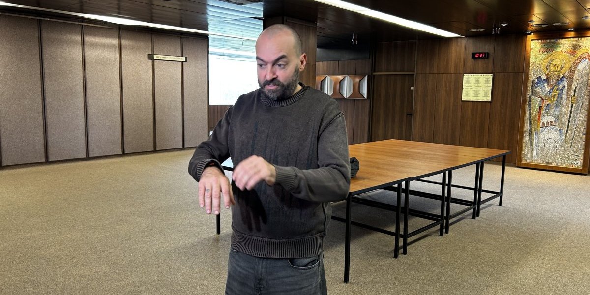 Na snimanju filma "Linija"