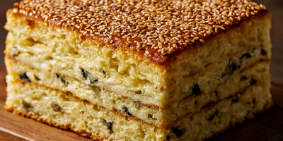 Slana torta koja se sprema lako i brzo je pravi izbor i oduševiće svakog gosta. Iznutra je kremasta, sa slojevima hrskavog susama na vrhu i dnu, i nešto što zaista vredi probati.