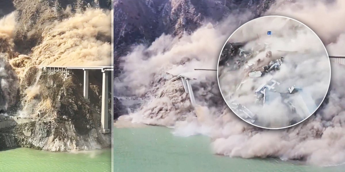 Drama u Kini! Novootvoreni most progutalo klizište - sve zabeleženo kamerom (VIDEO)