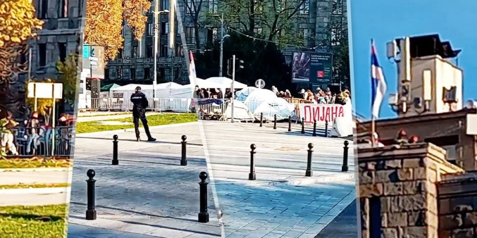 Gori krov Glavne pošte u Beogradu: 12 vatrogasaca na terenu (FOTO/VIDEO)