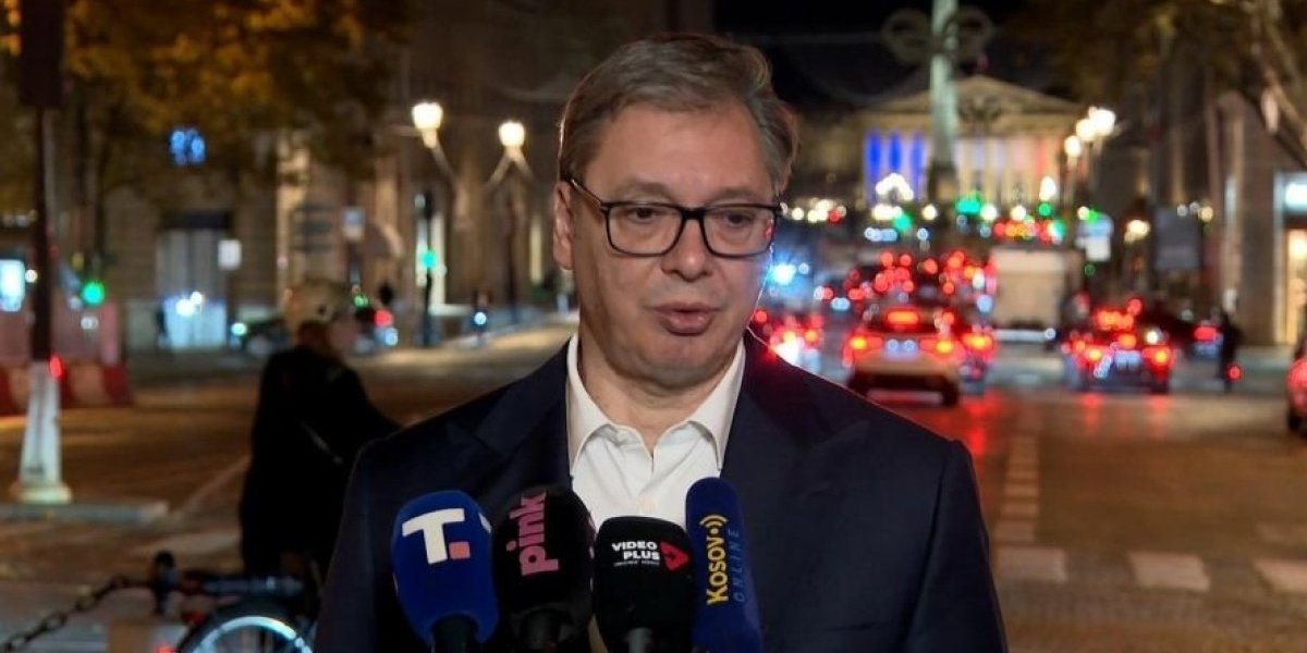 "Borio sam se za interese naše zemlje!" Vučić iz Pariza posle radne večere sa Makronom (VIDEO)
