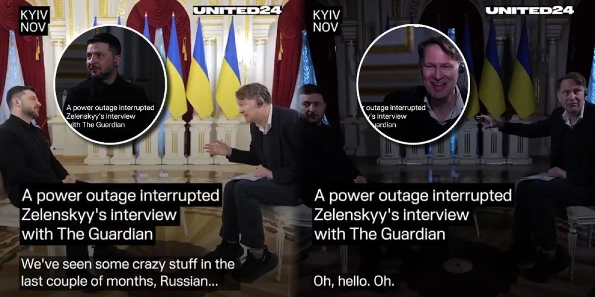 Ruski udar "ohladio" Zelenskog: U sred intervjua sa britanskim novinarom desilo se nešto neočekivano (VIDEO)