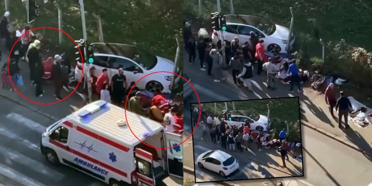 Horor na Banjici: Automobilom uleteo u masu ljudi, dve osobe zarobljene ispod vozila