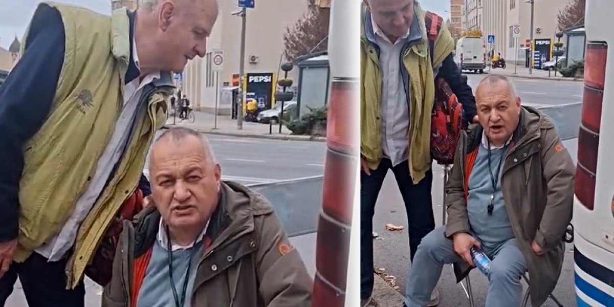 Milivojević se vezao za autobus: Blokader pokazao najveće ludilo do sada (VIDEO)