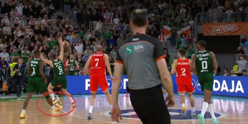 Uuuuu, milimetri odlučivali! Ovako je Zvezda ostala bez produžetka: Sudije gledale i dosudile dvojku! (VIDEO)