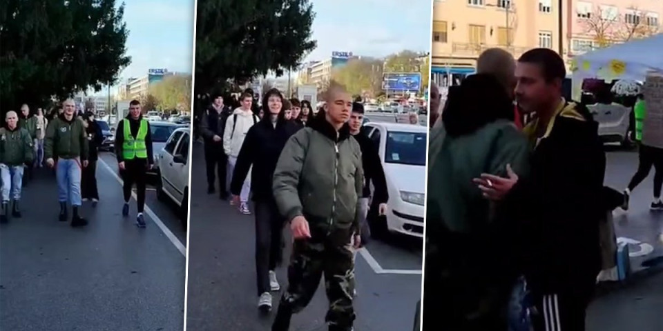 Stravičan video - veličanje nacizma u srcu Novog Sada: Snimljeni skinhedi s blokaderima