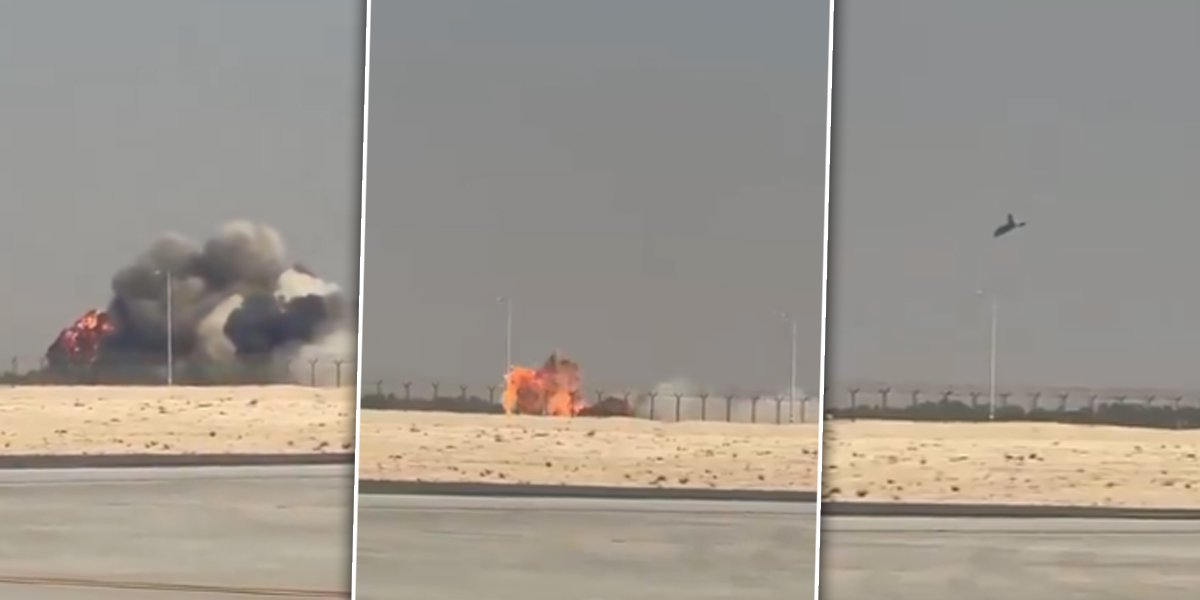 Stravičan pad u Dubaiju: Indijski lovac se srušio usred mitinga, ne zna se sudbina pilota (VIDEO)