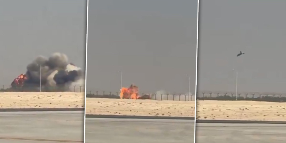 Stravičan pad u Dubaiju: Indijski lovac se srušio usred mitinga, ne zna se sudbina pilota (VIDEO)