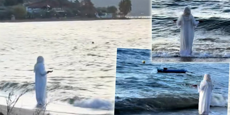(VIDEO) Mrežama kruži jeziv snimak - Ljudi šokirani pojavom: Misteriozna žena u belom stoji sa raširenim rukama...