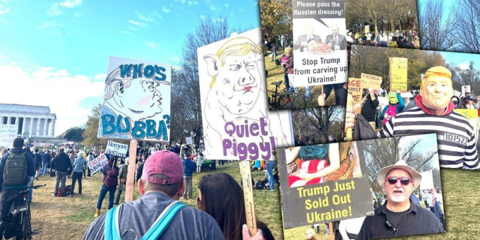 (FOTO) "Trampe, prodao si Ukrajinu!" Izbile demonstracije usred SAD, opasno se zakuvalo oko sporazuma sa Rusijom