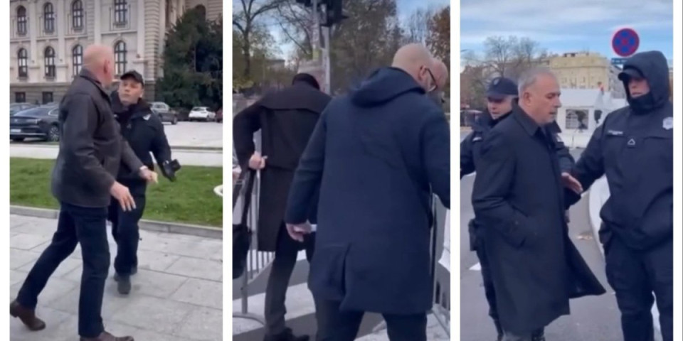 (VIDEO) Huligani, a ne poslanici: Ponoš i njegova kamarila napravili haos ispred Skupštine
