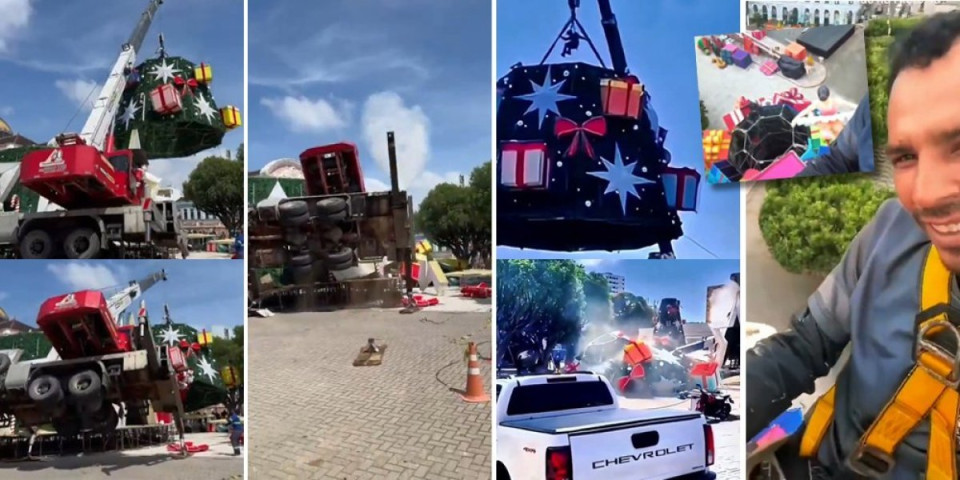 Jeziva tragedija zabeležena kamerom: Dizalica smrskala radnika - na mestu ostao mrtav (VIDEO)