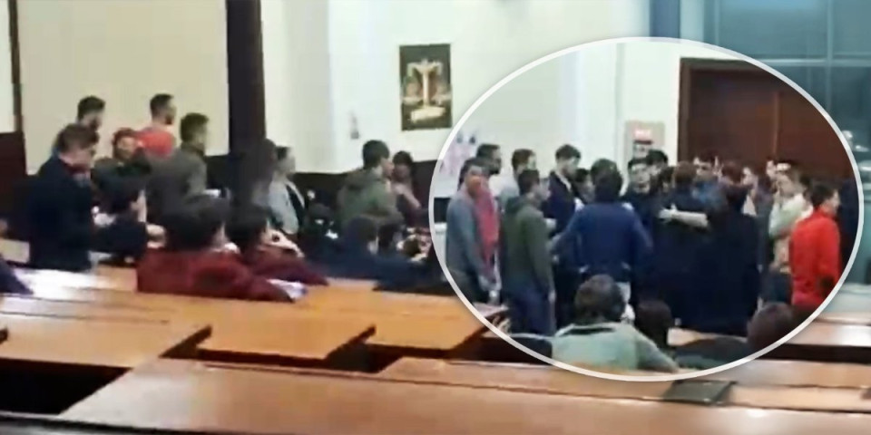 Brutalna tuča na Pravnom fakultetu! Potpuni haos u redovima blokadera (VIDEO)