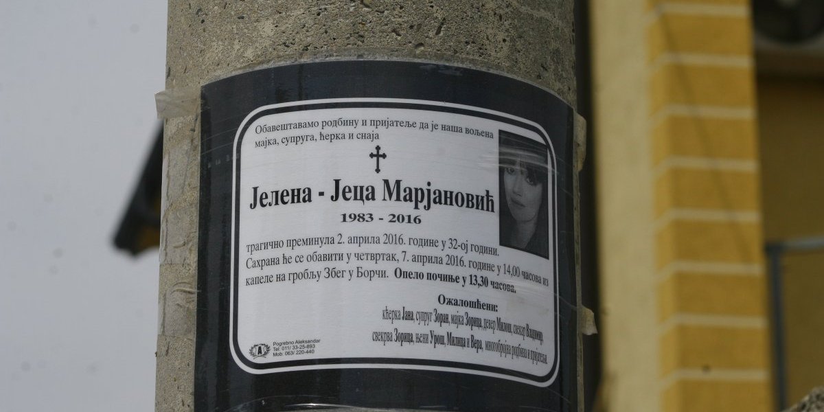 Jelena Marjanović ubijena 2. aprila 2016. godine