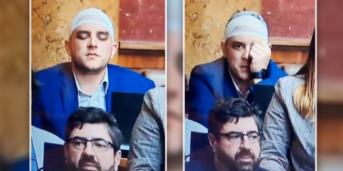 Kakvo prenemaganje poslanika ZLF: Došao na sednicu sa čalmom na glavi, pa glumio žrtvu (VIDEO)