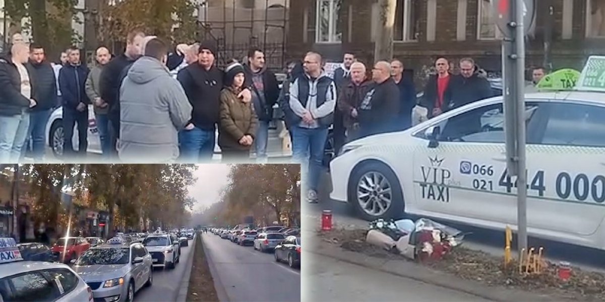 "Zarađivao je za hleb i stradao na poslu": Taksisti u Novom Sadu odali počast poginulom kolegi (VIDEO)