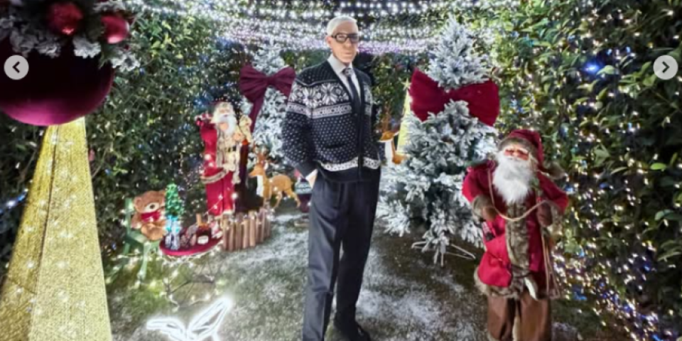 Potrošio 50.000 evra za novogodišnju dekoraciju: Dvorište Bokija 13 kao iz bajke (FOTO)