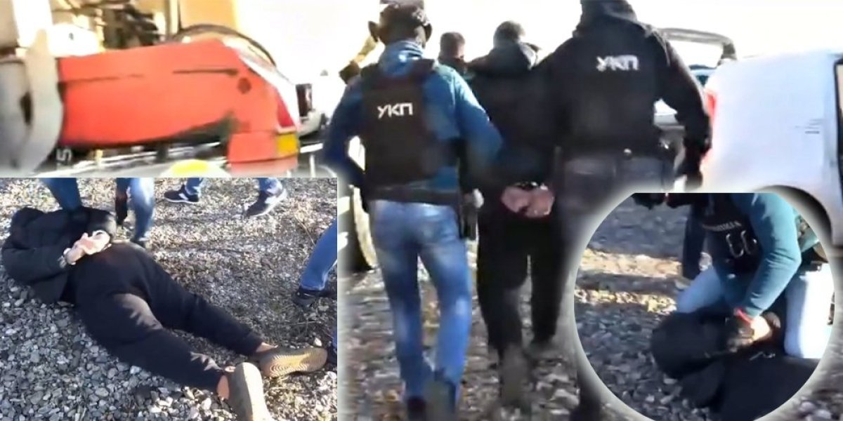 UKP im preprečio put, izbacili ih iz auta, pa pobacali na pod: Ovako je pohapšena narko-banda u Beogradu (FOTO/VIDEO)