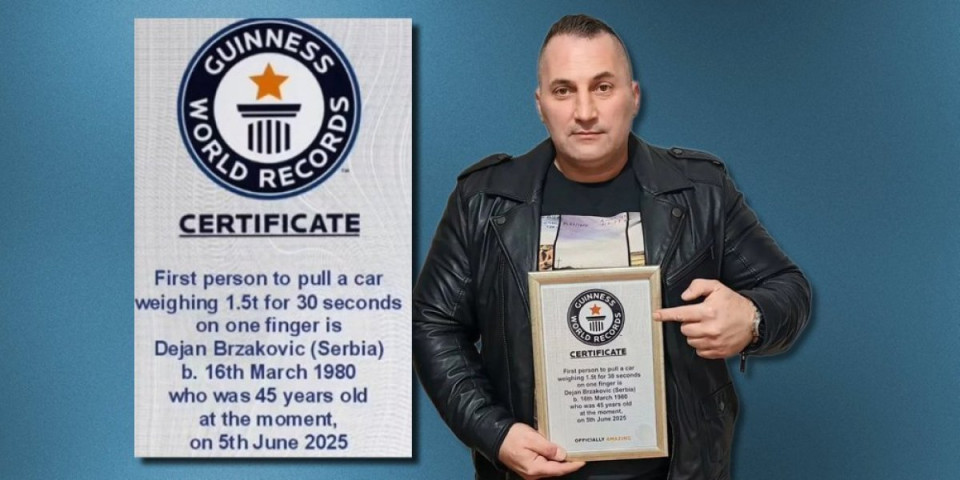 Srbija ima novog Ginisovog rekordera: Dejan je zvanično dobio sertifikat, a evo i zbog čega (VIDEO)