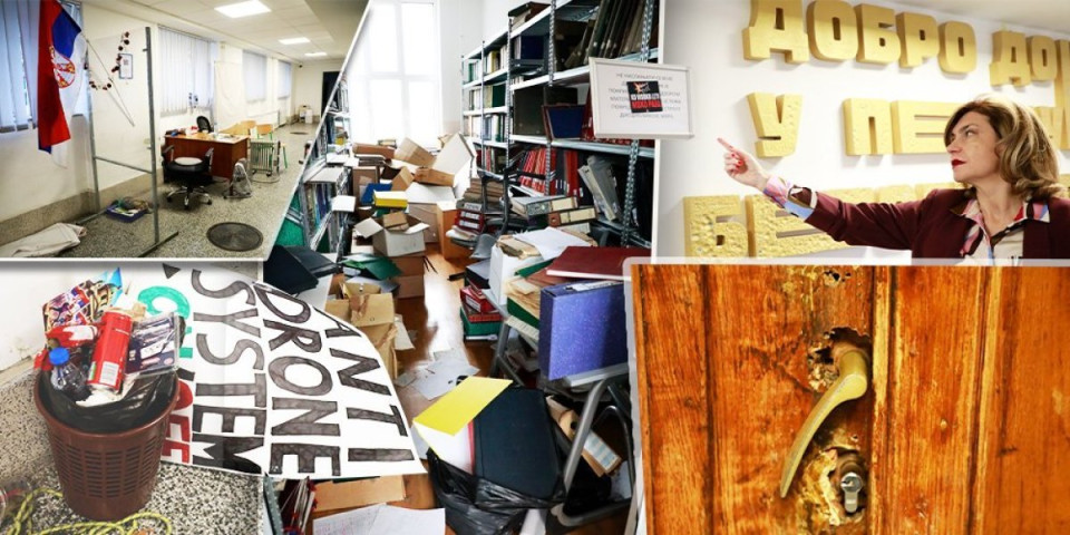 Užas: Pogledajte šta su blokaderi napravili od Pete beogradske gimnazije - Informer na licu mesta (FOTO/VIDEO)