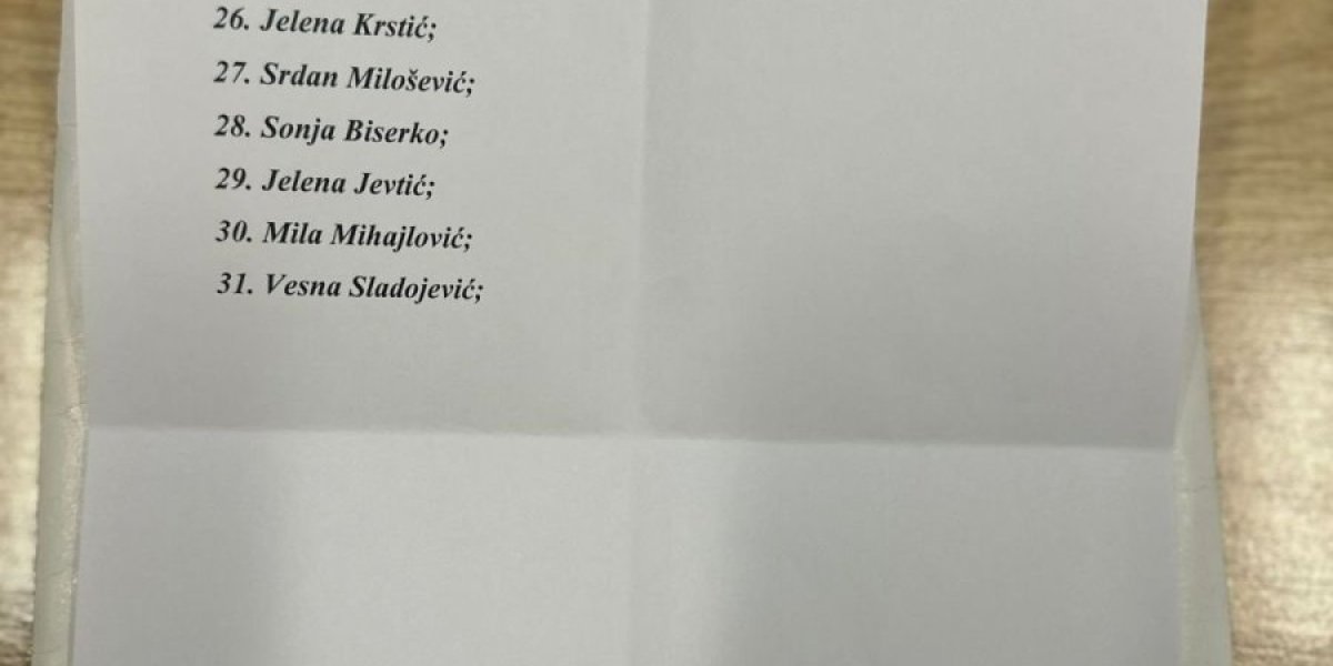 Spisak blokadera na skupu u Zagrebu.