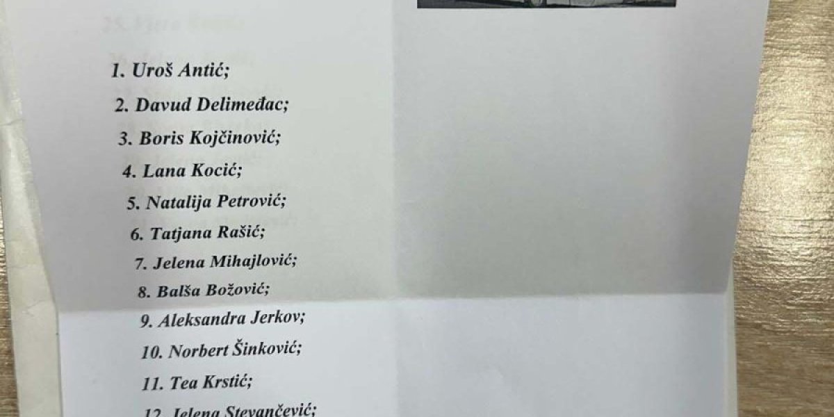 Spisak blokadera na skupu u Zagrebu.