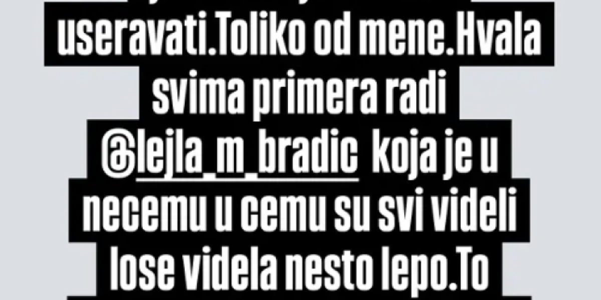 Obeveštenja Dunje Ilić na Instagramu