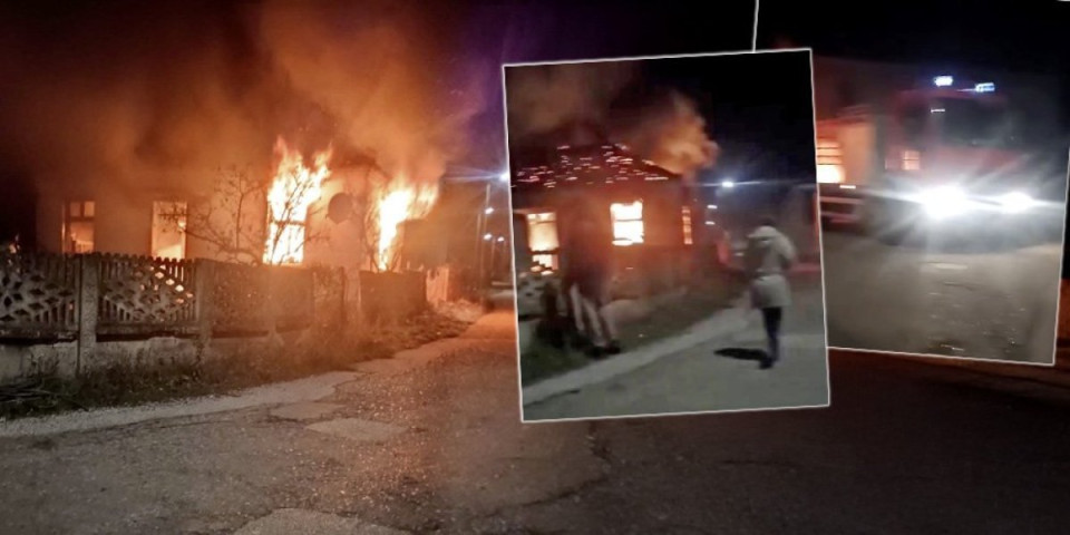Majka i sin izvučeni iz vatre: Veliki požar u porodičnoj kući kod Paraćina (FOTO)