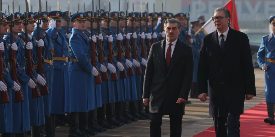 Vučić sa liderom Gruzije: Doček ispred Palate Srbija (VIDEO)