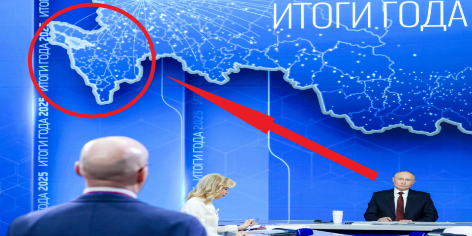 (FOTO) Prizor iza Putinovih leđa ulio strah u kosti Zapadu: Šta je ovo na mapi koja je postavljena iza ruskog lidera?