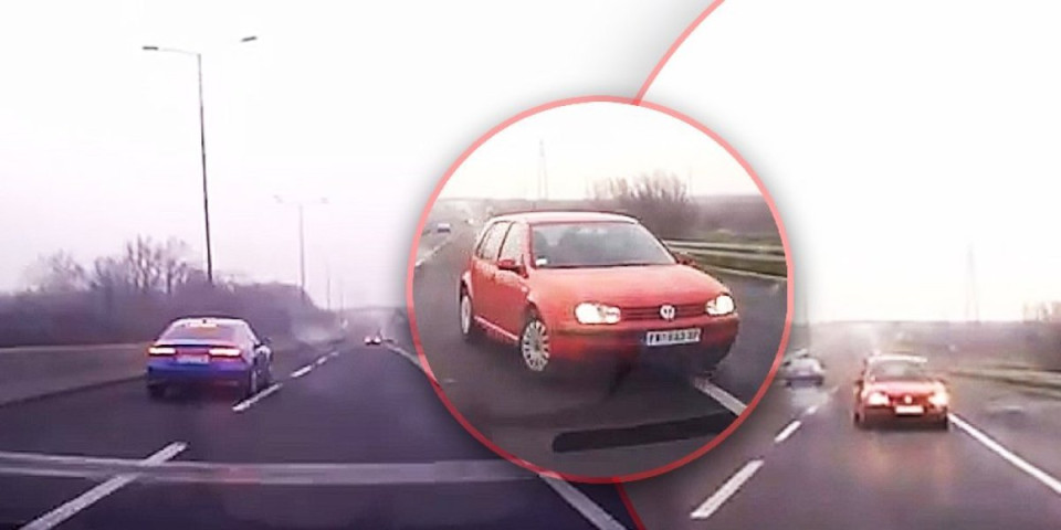 Ludaci na sve strane: Vozi u suprotnom smeru, od magle se prst pred okom ne vidi (VIDEO)