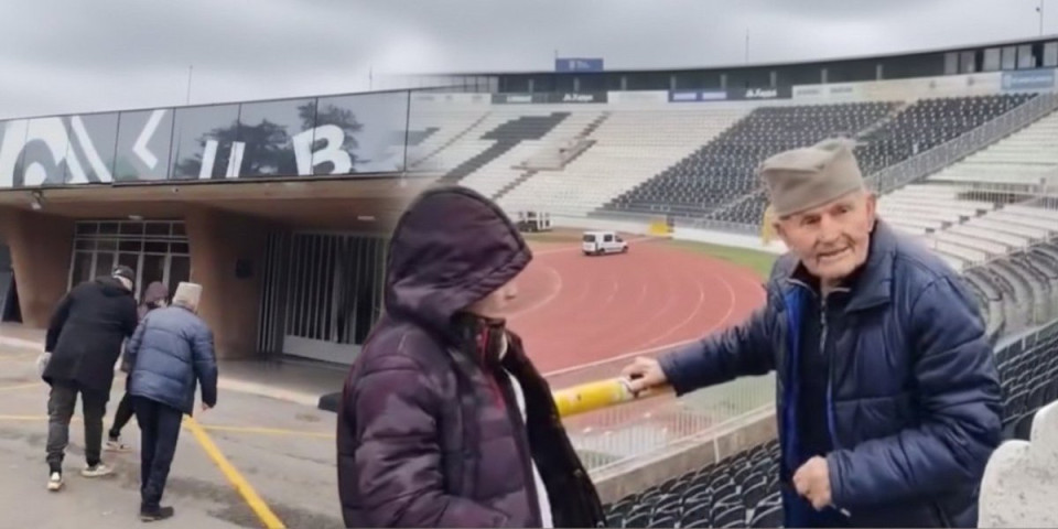 (VIDEO) Unuk odveo 96-godišnjeg deku prvi put na stadion Partizana: Njegova reakcija dirnula navijače
