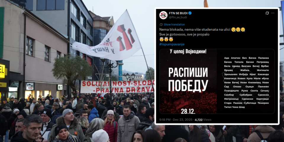 Kapitulacija! Šok objava na blokaderskom nalogu: Sve je gotovo, sve je propalo!