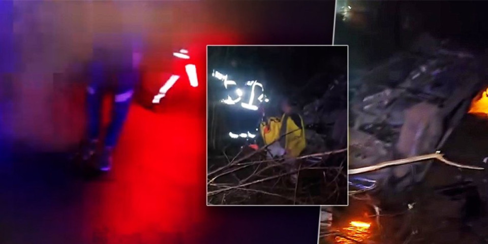 Cela porodica sletela u ambis: Teška saobraćajna nesreća kod Mionice (VIDEO)