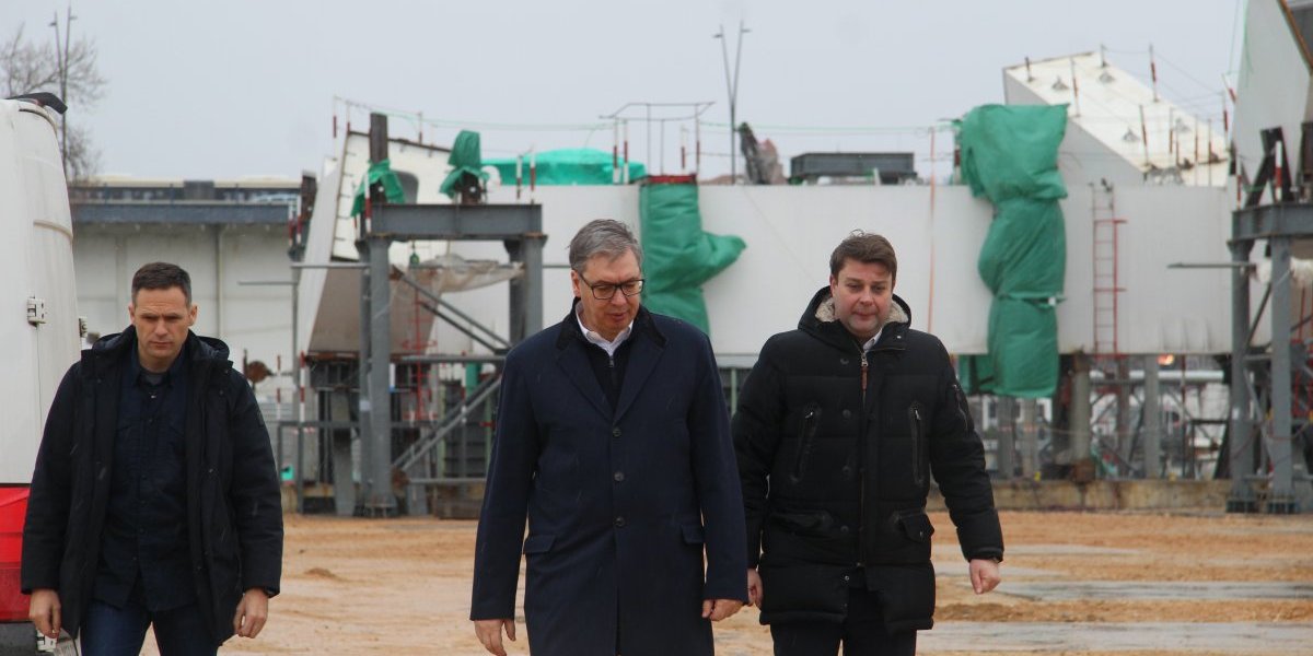 Aleksandar Vučić obilazi radove na Novom savskom mostu