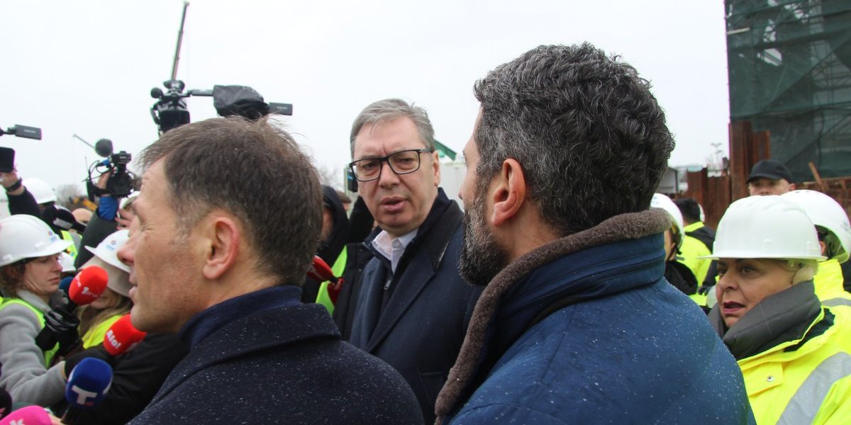 Aleksandar Vučić obilazi radove na Novom savskom mostu