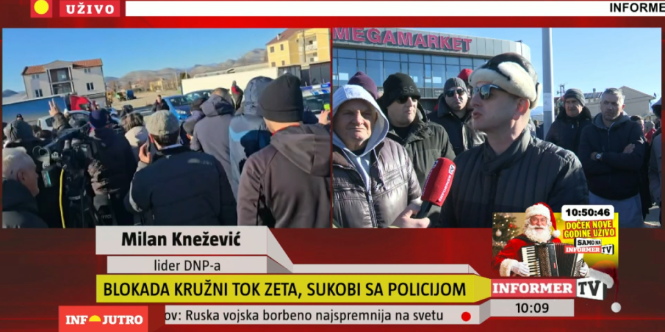"Nećemo odustati: Knežević poručuje: Blokade se nastavljaju uprkos policijskim intervencijama (VIDEO)