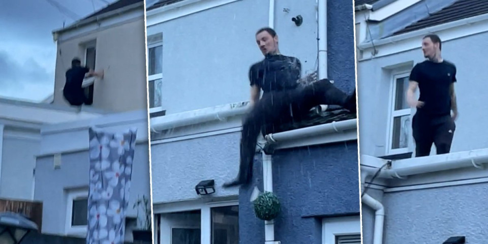Kamera snimila šok scenu na vrhu zgrade: "Izgleda da se komšiničin muž vratio kući" - mreže gore (VIDEO)