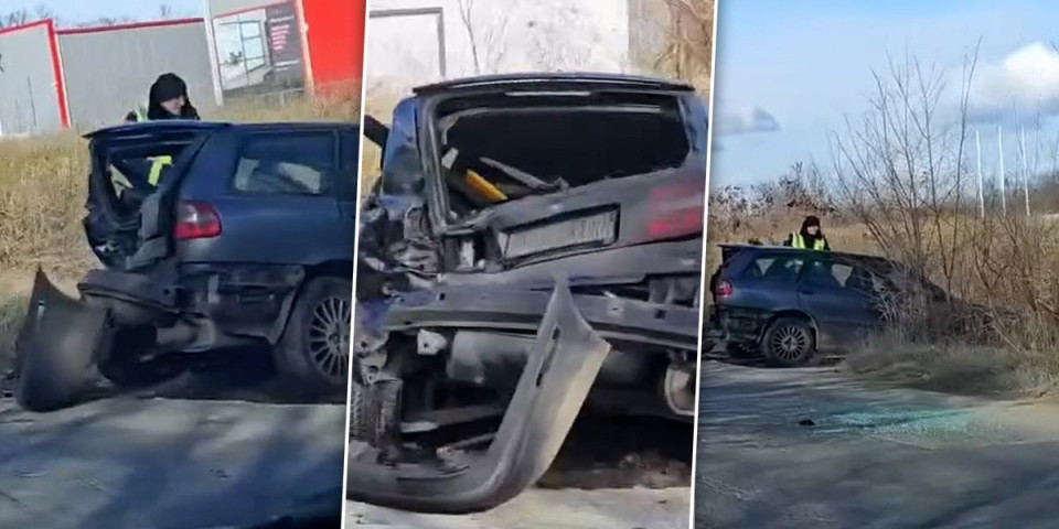 Saobraćajna nezgoda na Batajničkom drumu: Sudar automobila i kombija