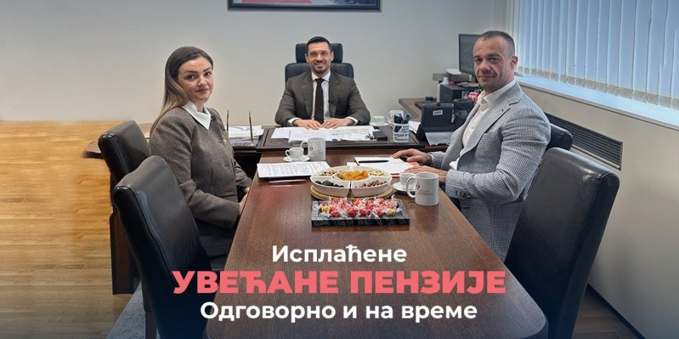 Uspešno realizovana isplata uvećanih penzija