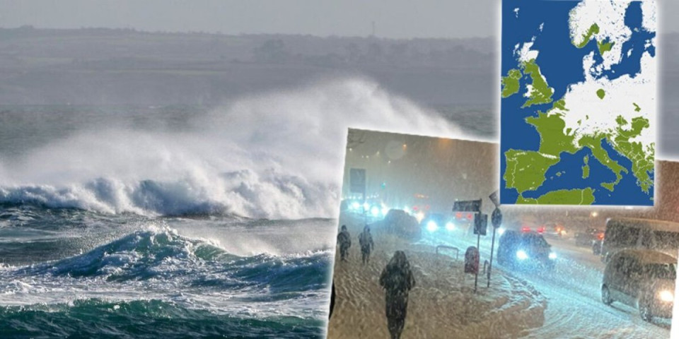 "Ne izlazite iz kuća, životi su u opasnosti!" Dramatično upozorenje stručnjaka dok se oluja spaja sa ledenom masom iznad Evrope (FOTO/VIDEO)